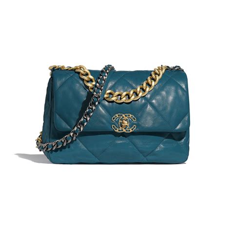 chanel 19 flap bag turquoise